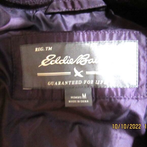 Eddie Bauer Dark Purple Winter Coat - size medium - Picture 7 of 7